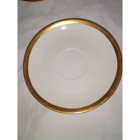 Haviland France two handled bullion bowls and saucers (set of 5) - Picture 3 of 6